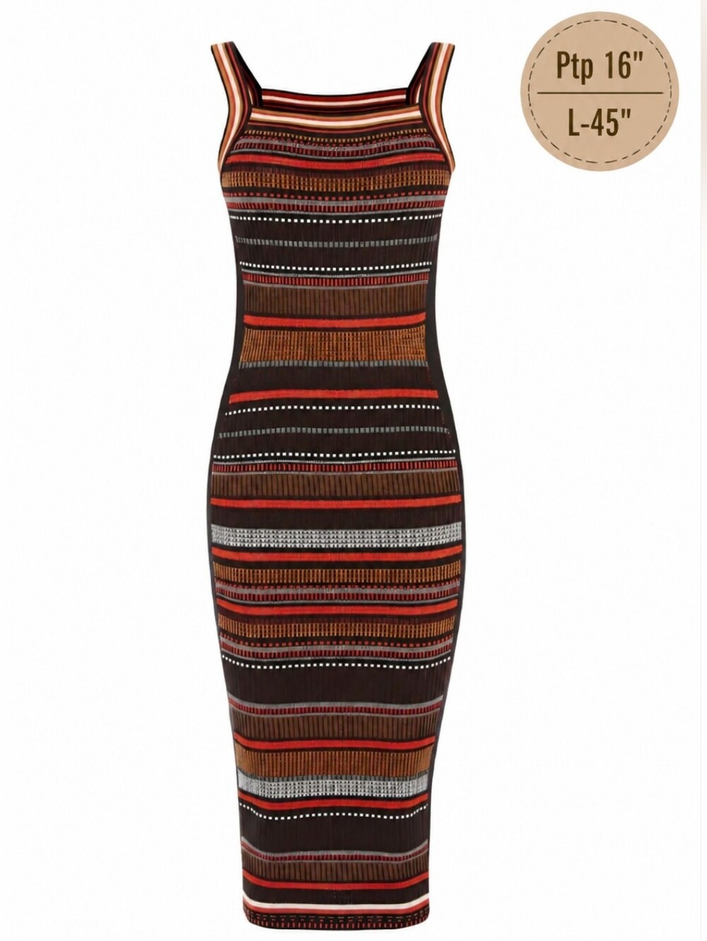 KAREN MILLENTexture Stripe Knit Dress